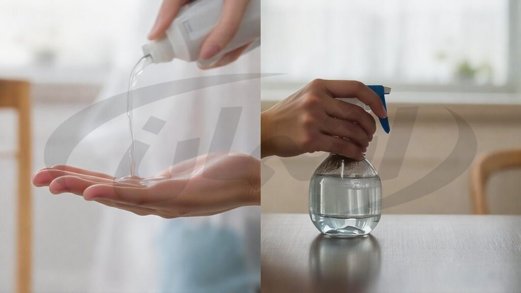 تفاوت محلول ضدعفونی دست و سطوح | مقایسه ترکیبات حاوی الکل و اتانول + نکات خرید | اشمان