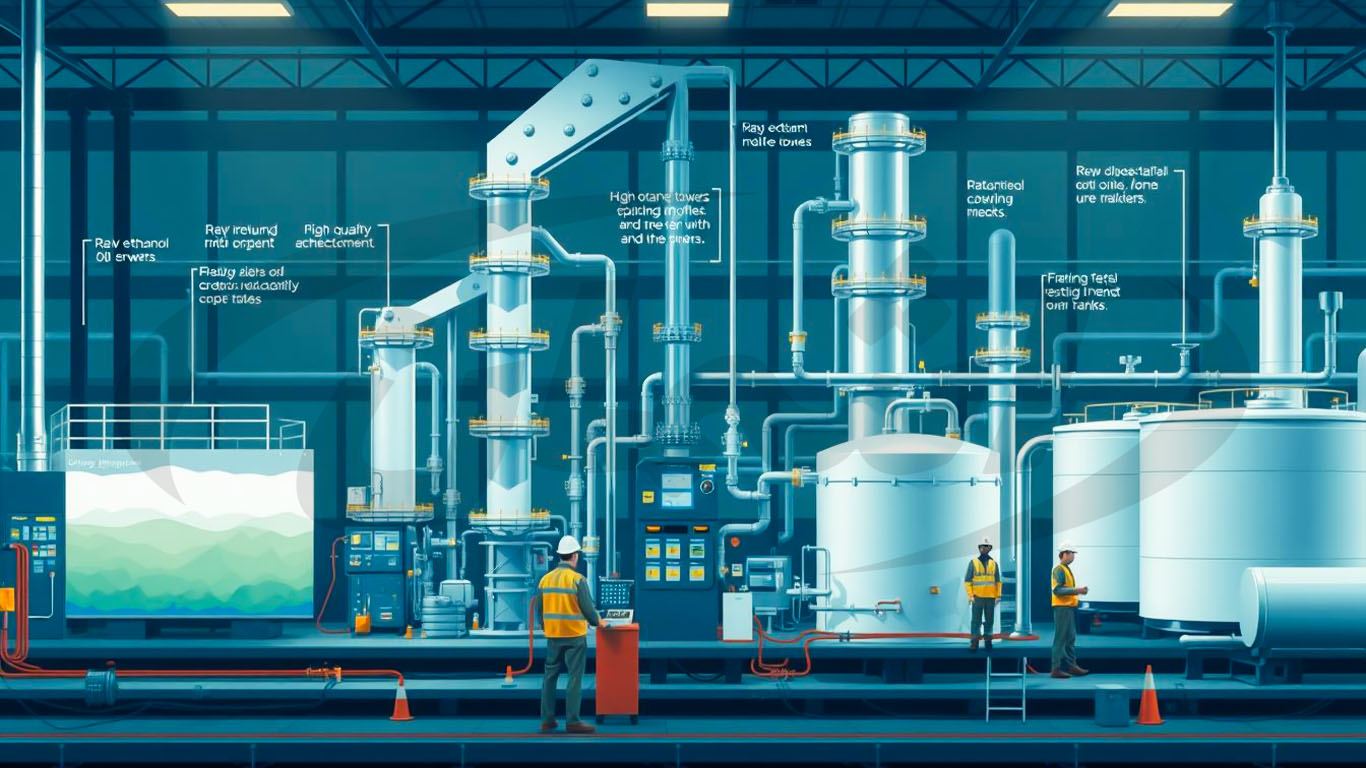 مراحل تولید سوخت اکتان بالا با اتانول در صنایع پالایش|اشمان