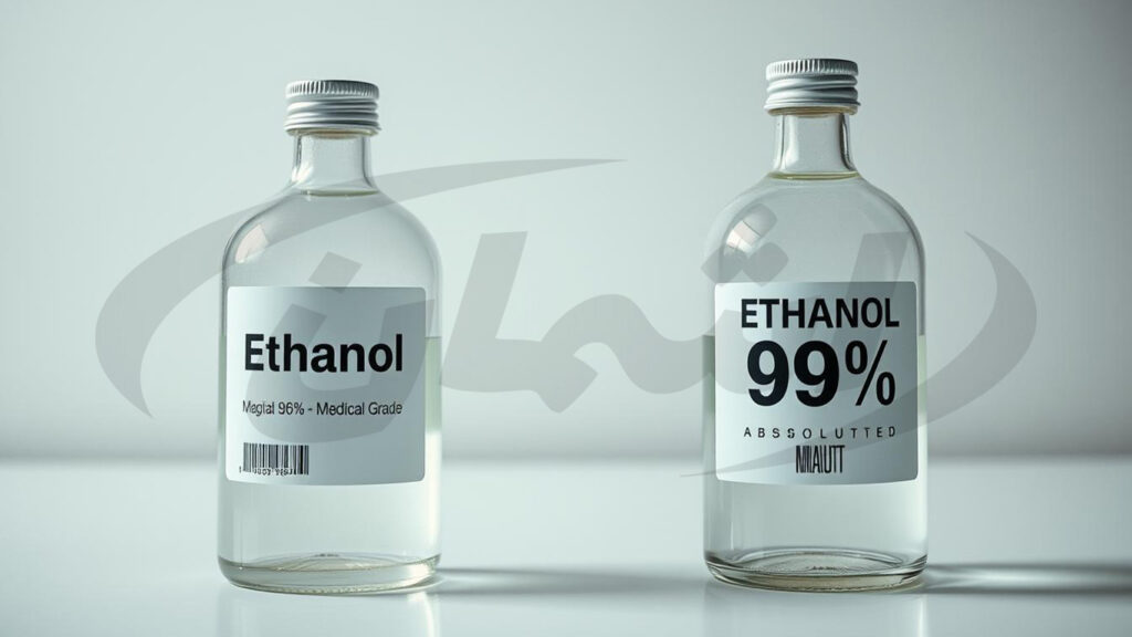 تفاوت اتانول ۹۶ درصد و اتانول مطلق ۹۹ درصد چیست؟ بررسی کاربردها در صنایع پزشکی، پتروشیمی و خوراکی|اشمان