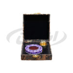 زعفران اصل ممتاز ۱ گرم – جعبه کادویی به همراه ظرف خاتم‌|اشمان