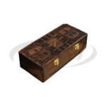 زعفران اصل ممتاز ۲ گرم – جعبه چوبی خاتم‌کاری + هاون هدیه|اشمان