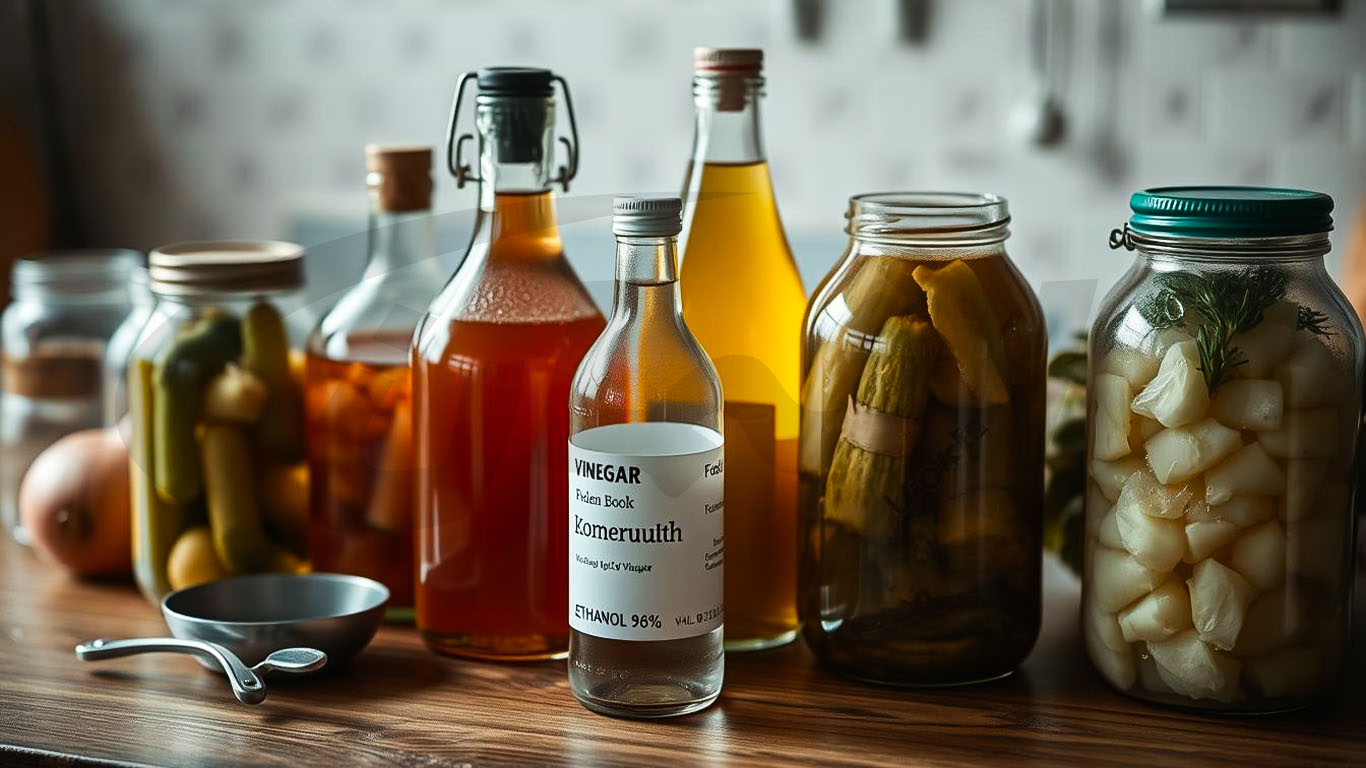 چگونه اتانول ۹۶٪ در تهیه سرکه و فرآورده‌های تخمیری کاربرد دارد؟|اشمان