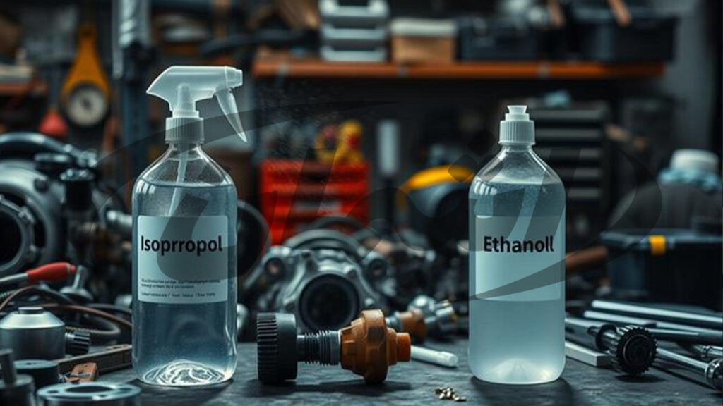 ایزوپروپانول یا اتانول؟ مقایسه کامل برای ضدعفونی قطعات خودرو با جدول|اشمان