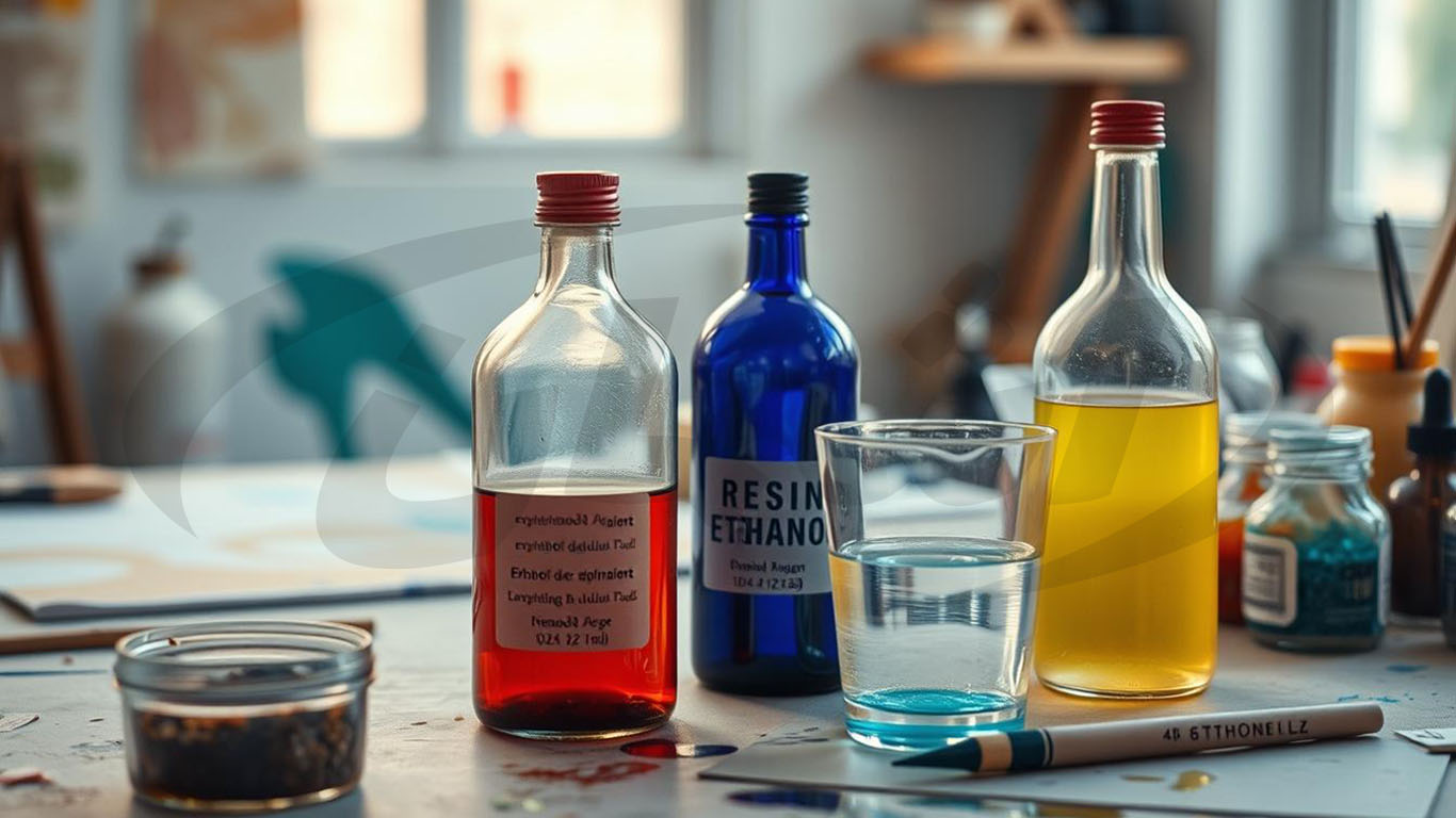 راهنمای عملی ترکیب رنگ و شفاف‌سازی رزین با الکل طبی ۷۰٪ و ۹۶٪|اشمان