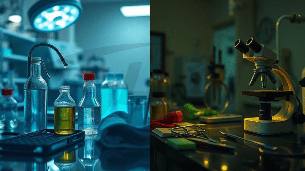 مقایسه ضدعفونی‌کننده‌های الکلی و غیرالکلی بر استریل‌سازی ابزارهای جراحی و آزمایشگاهی|اشمان