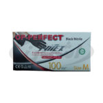 دستکش بدون پودر لاتکس 100 عددی سایز متوسط مشکی|اشمان