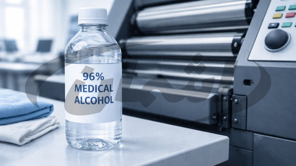 آموزش ایمن تمیز کردن قطعات حساس دستگاه چاپ با الکل طبی|اشمان