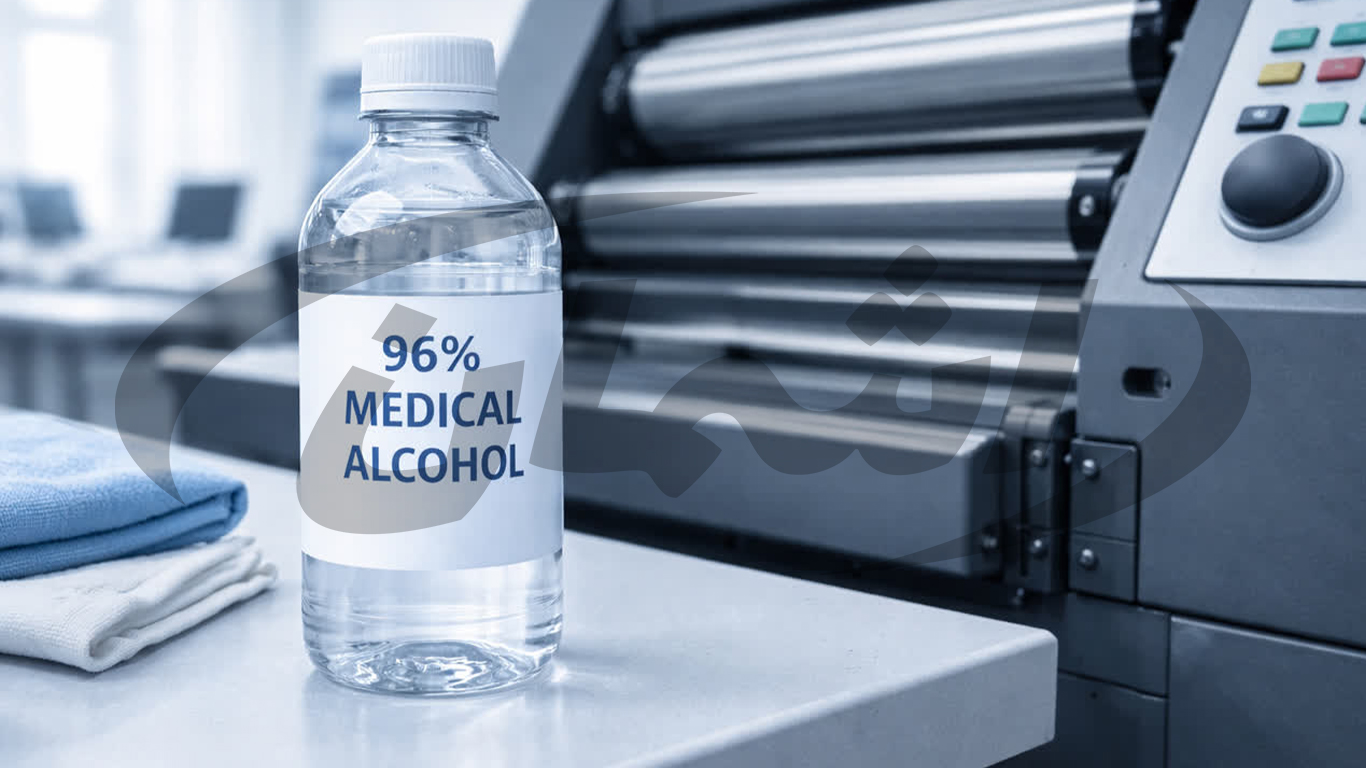 آموزش ایمن تمیز کردن قطعات حساس دستگاه چاپ با الکل طبی|اشمان