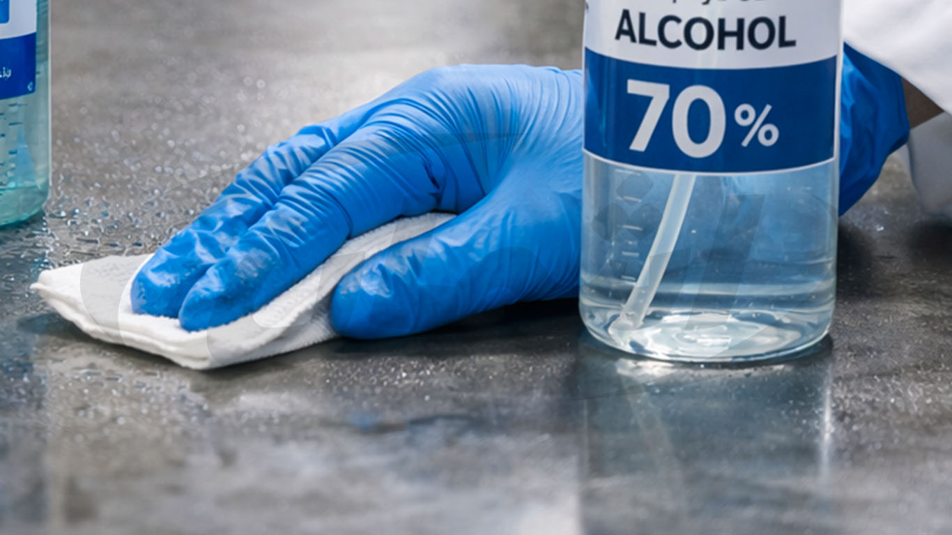 چرا الکل 70 درصد بهترین گزینه برای ضدعفونی میز کار است؟|اشمان