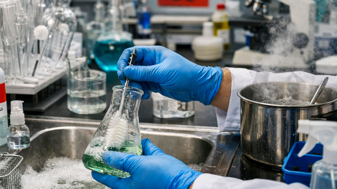 آموزش صحیح ضدعفونی شیشه‌آلات آزمایشگاهی|اشمان