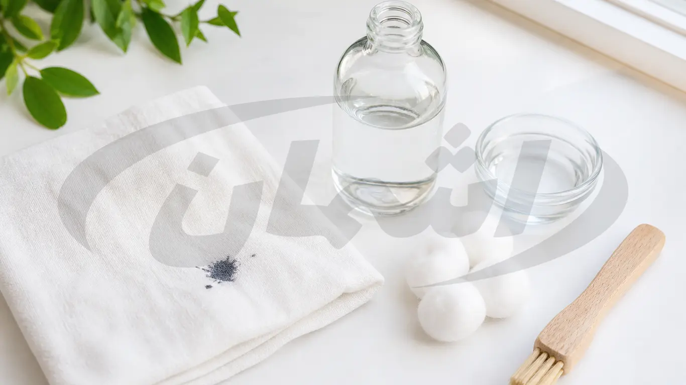 پاک کردن لکه جوهر از روی پارچه با اتانول|اشمان